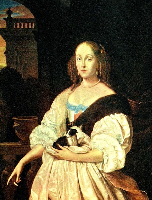 portratt av ung dam, Frans van Mieris